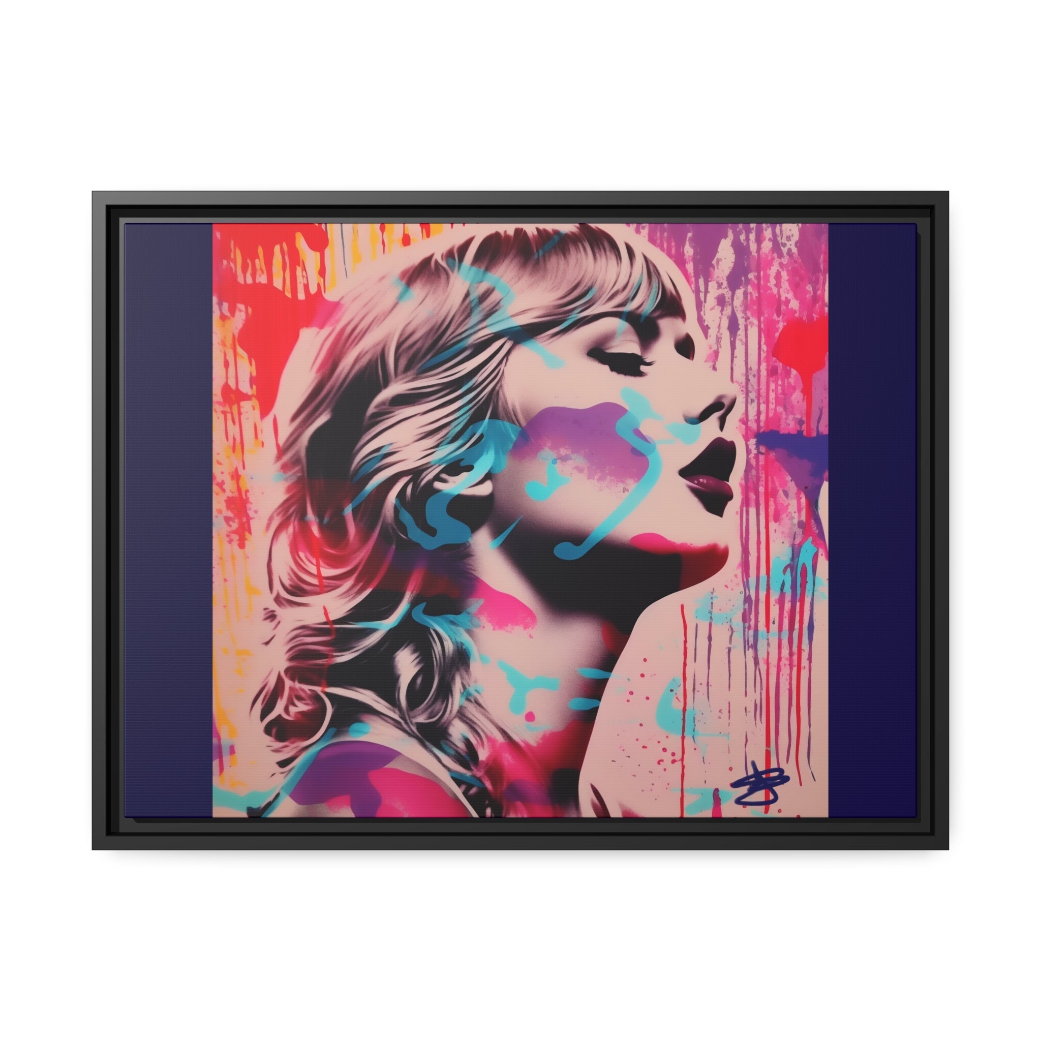  Street Art Canvas, Black Frame - Château Wanton