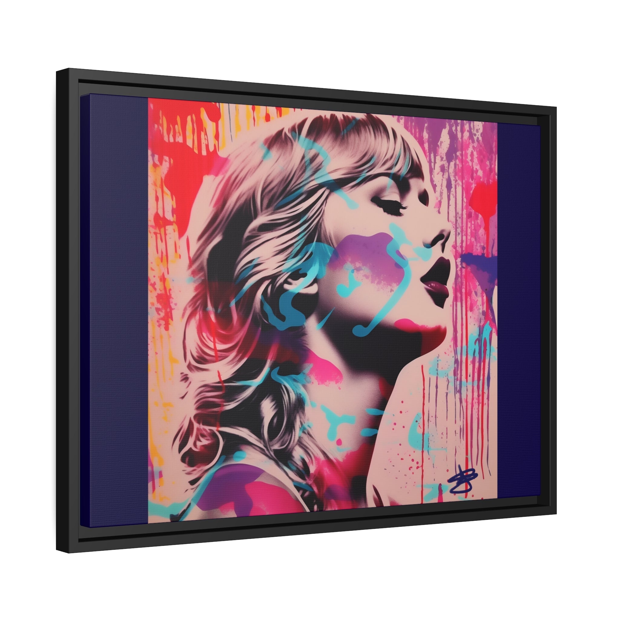 Street Art Canvas, Black Frame - Château Wanton